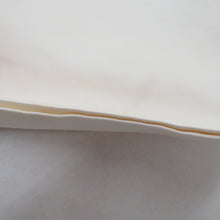 画像をギャラリービューアに読み込む, 名古屋帯 正絹 白色ｘ薄ピンク色 パステル系 お太鼓柄 幾何学模様 着物帯 カジュアル