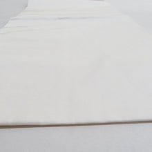 画像をギャラリービューアに読み込む, 名古屋帯 正絹 白色ｘ薄ピンク色 パステル系 お太鼓柄 幾何学模様 着物帯 カジュアル