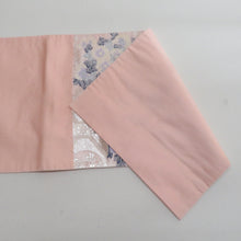 画像をギャラリービューアに読み込む, 袋帯 花鳥紋様 刺繍入り 桜 薄ピンク色ｘ銀色ｘ多色 シルバー系 六通柄 フォーマル向け 仕立て上がり 着物帯 長さ424cm