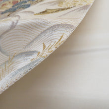 画像をギャラリービューアに読み込む, 袋帯 壱千八百口細緻織 天橋立文様 六通柄 金色ｘ緑色ｘ多色 金糸銀糸 正絹 フォーマル向け 仕立て上がり 着物帯 長さ440cm