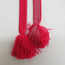 画像をギャラリービューアに読み込む, 帯締め 4本セット 平組 正絹 白色ｘ黄色ｘピンク色ｘ赤色 フォーマル カジュアル 金糸入り 和装小物 着物用 まとめ売り 帯〆