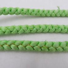 画像をギャラリービューアに読み込む, 帯締め 4本セット 丸組 正絹 和装小物 着物用 まとめ売り 帯〆 レトロ グリーンｘピンクｘベージュ 長さ168cm