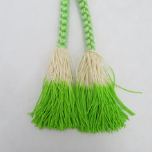 画像をギャラリービューアに読み込む, 帯締め 4本セット 丸組 正絹 和装小物 着物用 まとめ売り 帯〆 レトロ グリーンｘピンクｘベージュ 長さ168cm