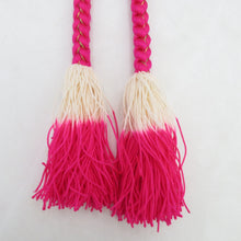 画像をギャラリービューアに読み込む, 帯締め 4本セット 丸組 正絹 和装小物 着物用 まとめ売り 帯〆 レトロ グリーンｘピンクｘベージュ 長さ168cm