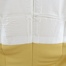 画像をギャラリービューアに読み込む, 色無地 黄色 正絹 一つ紋 木瓜紋 細身 裄長め Lサイズ 袷 フォーマル 身丈171cm