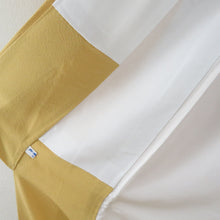 画像をギャラリービューアに読み込む, 色無地 黄色 正絹 一つ紋 木瓜紋 細身 裄長め Lサイズ 袷 フォーマル 身丈171cm
