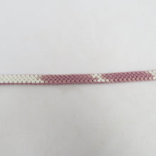 画像をギャラリービューアに読み込む, 帯締め 5本セット 平組 丸組 正絹 和装小物 着物用 まとめ売り 帯〆 カジュアル パステルカラー ﾍﾞｰｼﾞｭｘピンクｘパープルｘミントグリーン 長さ156cm