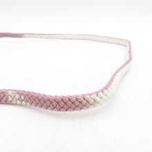 画像をギャラリービューアに読み込む, 帯締め 5本セット 平組 丸組 正絹 和装小物 着物用 まとめ売り 帯〆 カジュアル パステルカラー ﾍﾞｰｼﾞｭｘピンクｘパープルｘミントグリーン 長さ156cm