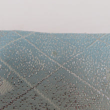 画像をギャラリービューアに読み込む, 名古屋帯 三松 Original Kimonossimo 正絹 銀糸 パステル系 水色ｘピンク色ｘ白色 花に蝶々文様 六通柄 着物帯 カジュアル帯 長さ372cm