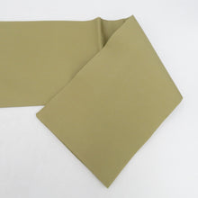 画像をギャラリービューアに読み込む, 名古屋帯 カーキ色ｘ白色 ぼかし 狸文様 お太鼓柄 染め模様 正絹 カジュアル 着物帯 長さ403cm