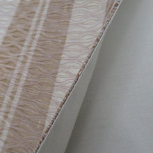 画像をギャラリービューアに読み込む, 袋帯 洒落袋帯 すくい織り 芝に霞文様 ベージュ色ｘ茶色ｘ緑色ｘ多色 お太鼓柄 正絹 金糸銀糸 カジュアル 着物帯 長さ452cm