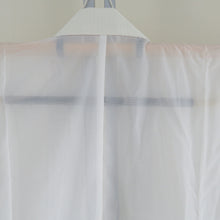 Load image into Gallery viewer, 襦袢 夏用 ポリエステル 絽 単衣 薄物 夏物 半衿付き 白色 広衿 フォーマル カジュアル 身丈135.5cm