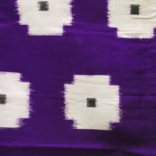 画像をギャラリービューアに読み込む, アンティーク 銘仙 昔着物 紫×白 袷 バチ衿 正絹 仕付け糸付き 昔きもの レトロモダン 明治・大正ロマン 身丈145.2cm