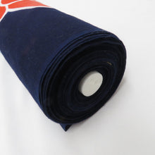 画像をギャラリービューアに読み込む, 反物 浴衣反物 紺地 花・葉 綿 藍染め 未仕立て 和裁練習用 生地 洋服リメイク