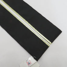 Load image into Gallery viewer, 刺繍半衿・重ね衿セット オフホワイト 花×鳥かご×羽根 Silelly シルエリー ブラック×ゴールド リバーシブル 新合繊 ポリエステル 半襟 伊達衿 モノトーン 振袖 礼装 成人式 卒業式 和装小物 日本製
