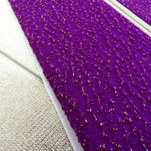 Load image into Gallery viewer, 袋帯 振袖用 目玉品 帯＆重ね衿＆刺繍半衿 3点セット 黒ｘ金銀ｘ多色 小桜・植物文様 六通柄 正絹 仕立て上がり 着物帯 長さ442.6cm