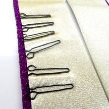 Load image into Gallery viewer, 袋帯 振袖用 目玉品 帯＆重ね衿＆刺繍半衿 3点セット 黒ｘ金銀ｘ多色 小桜・植物文様 六通柄 正絹 仕立て上がり 着物帯 長さ442.6cm