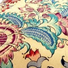 画像をギャラリービューアに読み込む, 名古屋帯 アンティーク帯 昔名古屋帯 薄茶×多色 鳥 花調 昔帯 九寸帯 レトロモダン 明治・大正ロマン 正絹 裏地は繻子地 長さ397cm