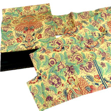 画像をギャラリービューアに読み込む, 名古屋帯 アンティーク帯 昔名古屋帯 薄茶×多色 鳥 花調 昔帯 九寸帯 レトロモダン 明治・大正ロマン 正絹 裏地は繻子地 長さ397cm