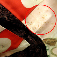 画像をギャラリービューアに読み込む, 羽織 昔 アンティーク 昔羽織 正絹 黒×茶 銀 孔雀羽模様 レトロ 和洋ミックス ちりよけ 防寒 上着 身丈75.5cm