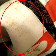 画像をギャラリービューアに読み込む, 羽織 昔 アンティーク 昔羽織 正絹 黒×茶 銀 孔雀羽模様 レトロ 和洋ミックス ちりよけ 防寒 上着 身丈75.5cm