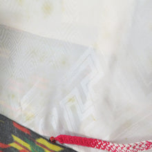 Load image into Gallery viewer, ウール着物 単衣 女性用ウールアンサンブル2点セット 羽織＆着物 チャコールグレー系 絣調 矢羽根柄 バチ衿 カジュアル 普段使い 身丈158.5cm