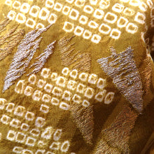 画像をギャラリービューアに読み込む, 羽織 アンティーク 昔長羽織 正絹 金茶系×白 金銀 地模様 松竹梅 刺繍 昔 レトロモダン 明治・大正ロマン ちりよけ 上着 身丈95.3cm