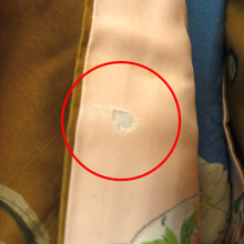 画像をギャラリービューアに読み込む, 羽織 アンティーク 昔長羽織 銘仙 正絹 茶系×多色 地模様 唐草 花 昔 レトロモダン 明治・大正ロマン ちりよけ 上着 身丈88.5cm