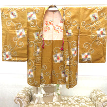 画像をギャラリービューアに読み込む, 昔 長羽織 茶 銘仙 上着