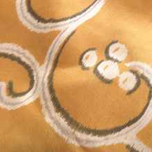 画像をギャラリービューアに読み込む, 羽織 アンティーク 昔長羽織 銘仙 正絹 茶系×多色 地模様 唐草 花 昔 レトロモダン 明治・大正ロマン ちりよけ 上着 身丈88.5cm