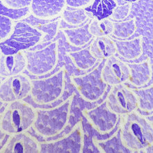 画像をギャラリービューアに読み込む, 振袖 正絹 ホワイト×パープル系 総絞り 花々 袷 広衿 成人式 卒業式 舞台衣装 フォーマル 仕立上り 着物 しぼり 身丈164.2cm