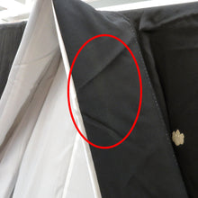 画像をギャラリービューアに読み込む, 黒留袖 昔黒留袖 アンティーク黒留袖 鶴 松 梅 橘 金雲 刺繍 昔着物 レトロ 明治・大正ロマン 裾綿入 両褄 身丈152cm