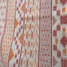 画像をギャラリービューアに読み込む, ウール着物 単衣 グレー地×エンジ×オレンジ 縦ラインデザイン バチ衿 カジュアルきもの 普段着物 仕立て上がり ウールきもの 和洋ミックス 身丈157.3cm