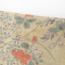 画像をギャラリービューアに読み込む, ウール着物 単衣 ベージュ×多色 花デザイン バチ衿 カジュアルきもの 普段着物 仕立て上がり ウールきもの 和洋ミックス 身丈159.2cm