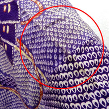 画像をギャラリービューアに読み込む, 羽織 アンティーク 昔長羽織 正絹 紫×多色 檜扇 鼓 昔 レトロモダン 明治・大正ロマン ちりよけ 上着 身丈98.3cm