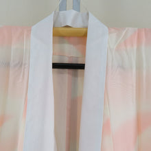 画像をギャラリービューアに読み込む, 襦袢 正絹 ぼかし 遠山模様 薄ピンク色ｘクリーム色 広衿 カジュアル セミフォーマル 身丈131.5cm