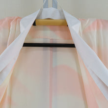 画像をギャラリービューアに読み込む, 襦袢 正絹 ぼかし 遠山模様 薄ピンク色ｘクリーム色 広衿 カジュアル セミフォーマル 身丈131.5cm