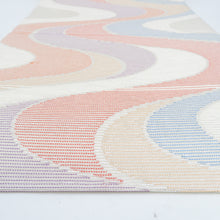 Load image into Gallery viewer, 袋帯 夏用 袋帯 絽 六通柄 銀糸 青色ｘ銀色ｘ多色 流水文様 正絹 仕立て上がり 夏物 長さ432cm