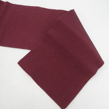 Load image into Gallery viewer, 名古屋帯 染め模様 落款入り 縮緬 小豆色ｘ多色 お太鼓柄 辻が花文様 正絹 カジュアル 着物帯 長さ372cm