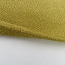 画像をギャラリービューアに読み込む, 名古屋帯 染め模様 縮緬 辛子色ｘ多色 波に桜と紅葉文様 全通柄 正絹 カジュアル 着物帯 長さ362cm