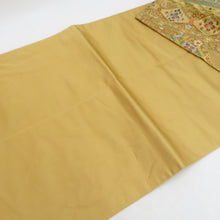 Load image into Gallery viewer, 袋帯 ゴールド系 金糸 正倉院文様 金色ｘ緑色ｘ多色 六通柄 正絹 フォーマル向け 着物帯 長さ432cm