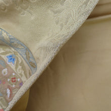 Load image into Gallery viewer, 袋帯 ゴールド系 金糸 正倉院文様 金色ｘ緑色ｘ多色 六通柄 正絹 フォーマル向け 着物帯 長さ432cm