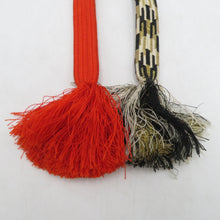 Load image into Gallery viewer, 帯締め 5本セット カジュアル フォーマル 平組 正絹 和装小物 オレンジ色ｘ緑色ｘピンク色 着物用 まとめ売り 帯〆 多色 カラフル