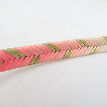 Load image into Gallery viewer, 帯締め 3本セット カジュアル フォーマル 平組 正絹 和装小物 着物用 白色ｘピンク色 まとめ売り 帯〆 多色 カラフル
