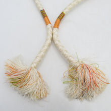 Load image into Gallery viewer, 帯締め 4本セット カジュアル 丸組 正絹 和装小物 緑色ｘ白色 着物用 まとめ売り 帯〆 多色 カラフル