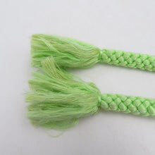 Load image into Gallery viewer, 帯締め 4本セット カジュアル 丸組 正絹 和装小物 緑色ｘ白色 着物用 まとめ売り 帯〆 多色 カラフル