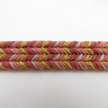 Load image into Gallery viewer, 帯締め 6本セット カジュアル 平組 三分紐 正絹 茶色ｘオレンジ色ｘピンク色 和装小物 着物用 まとめ売り 帯〆 多色 カラフル