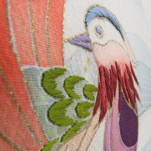 画像をギャラリービューアに読み込む, 色留袖 袷 ピンク色ｘ多色 パステル系 波にオシドリと花文様 正絹 広衿 三つ紋 片喰紋 フォーマル 仕立て上がり 身丈160cm