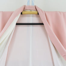 画像をギャラリービューアに読み込む, 色留袖 袷 ピンク色ｘ多色 パステル系 波にオシドリと花文様 正絹 広衿 三つ紋 片喰紋 フォーマル 仕立て上がり 身丈160cm