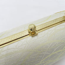 画像をギャラリービューアに読み込む, 草履・バッグセット 白梅謹製 礼装用 Lサイズ フォーマル ホワイト×シャンパンゴールド 芝柄 25.0cm 日本製 牛皮底面